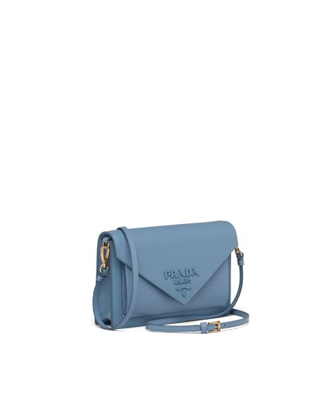 Astral Blue Saffiano Leather Mini Bag 